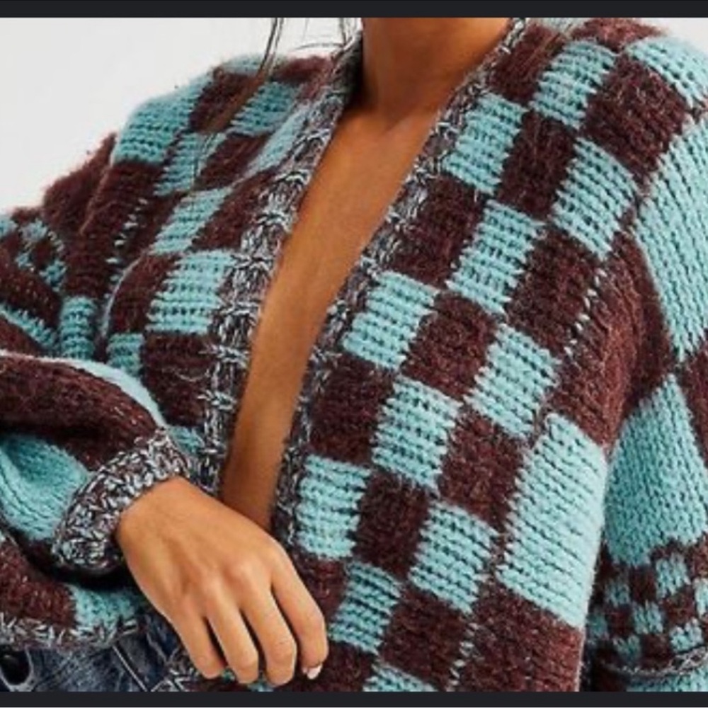 Free People | Aldrin Checkered Cardigan | XS/S - Picture 5 of 16